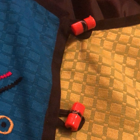 Julia Ku Colorful Blazer Jacket Vibrant Applique Quilted Embroidered size M - Picture 4 of 6